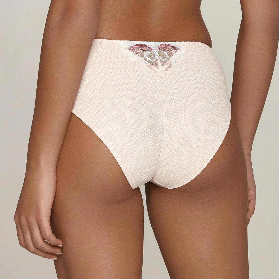 Semi Sheer Lace Maxi Brief Panty Bisquit - STREET STYLE