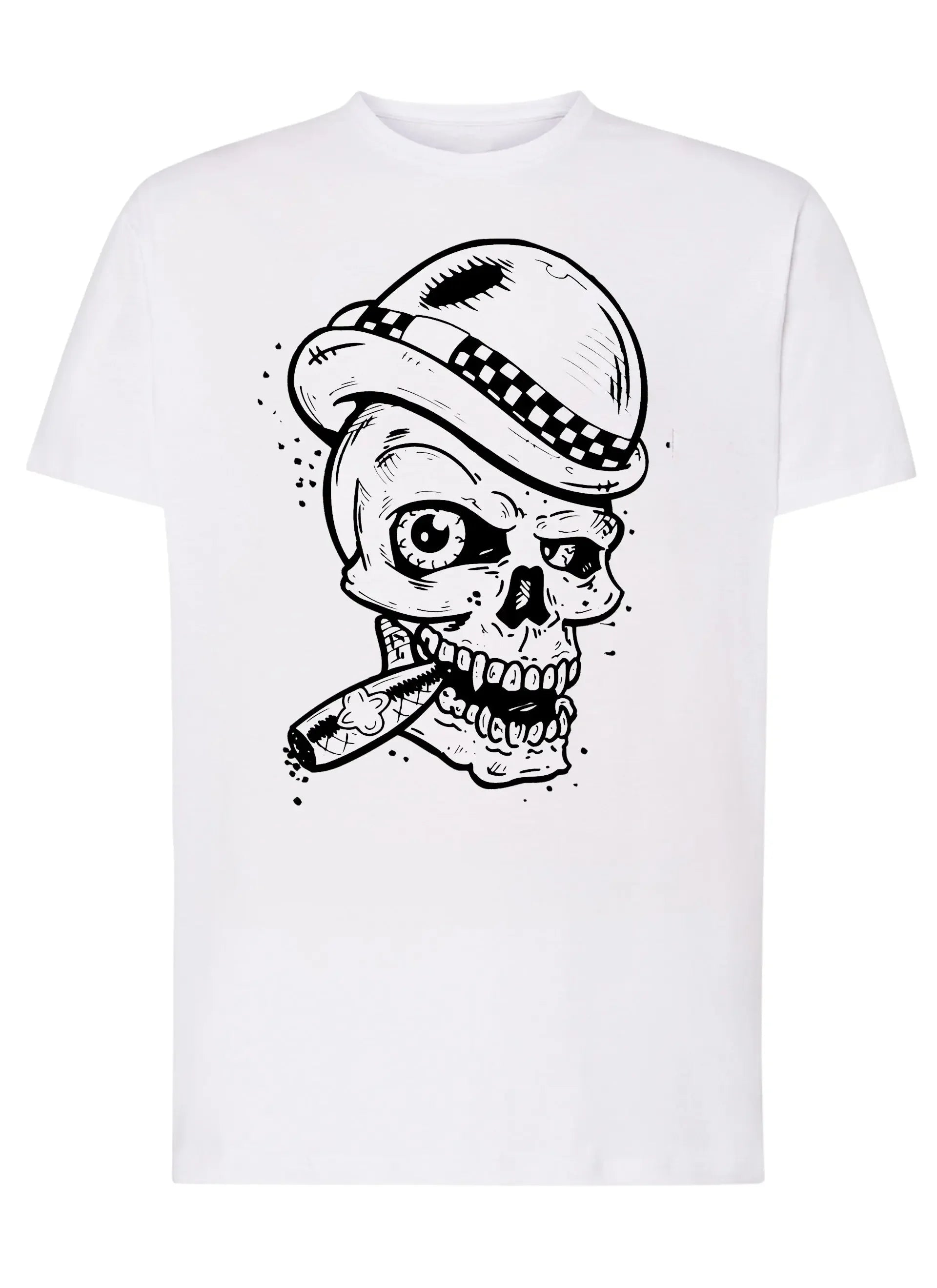 Boss Cigar Skull Zombi Tattoo 9015 T-shirt Urban Men Uomo 100% Cotone Pettinato JK - STREET STYLE