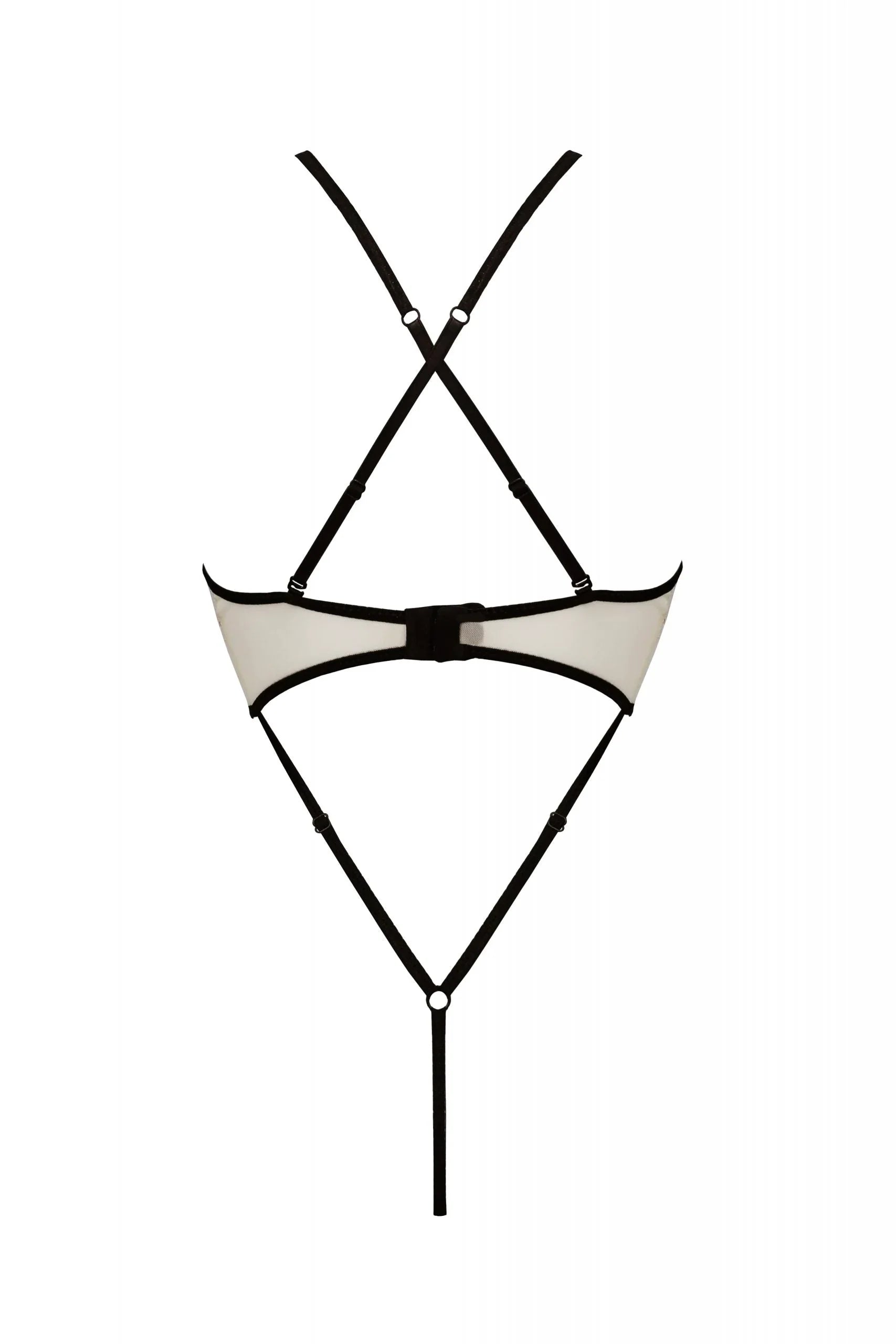 Sheer Mesh Lace Crotchless Body Passion Chica - STREET STYLE