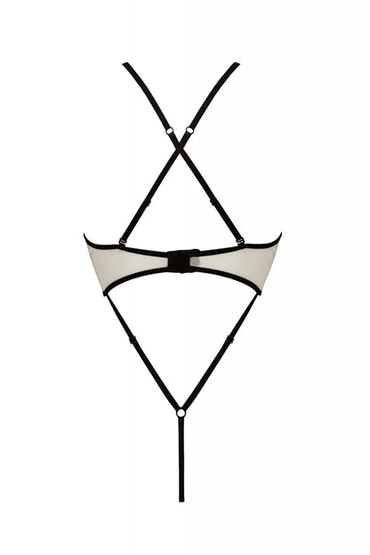 Sheer Mesh Lace Crotchless Body Passion Chica - STREET STYLE