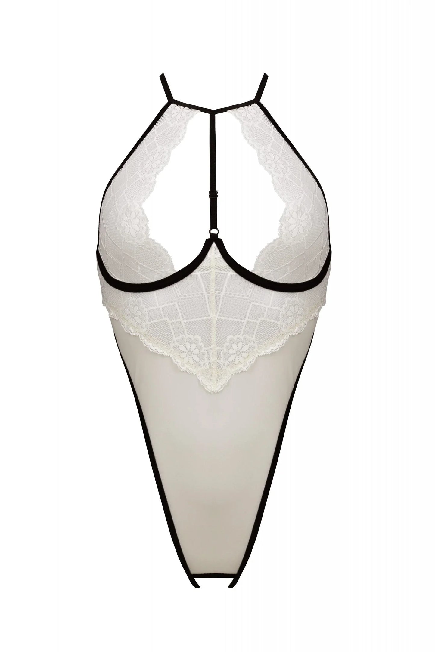 Sheer Mesh Lace Crotchless Body Passion Chica - STREET STYLE