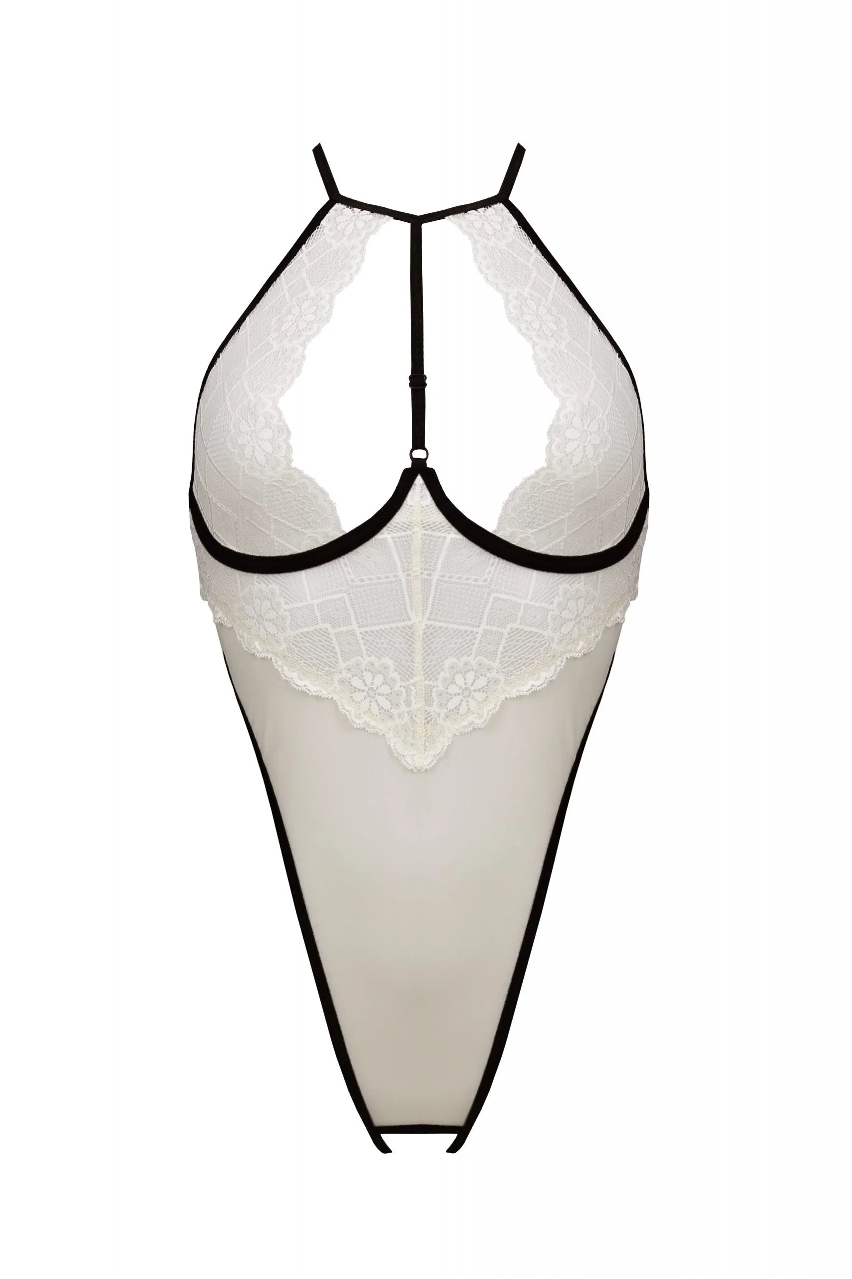 Sheer Mesh Lace Crotchless Body Passion Chica - STREET STYLE