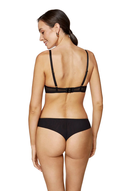 Sheer Mesh Thong Panty Gorteks Coco Black - STREET STYLE