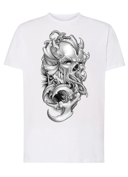 Cruss Skull Zombi Silizzato Tattoo 9013 T-shirt Urban Men Uomo 100% Cotone Pettinato JK - STREET STYLE