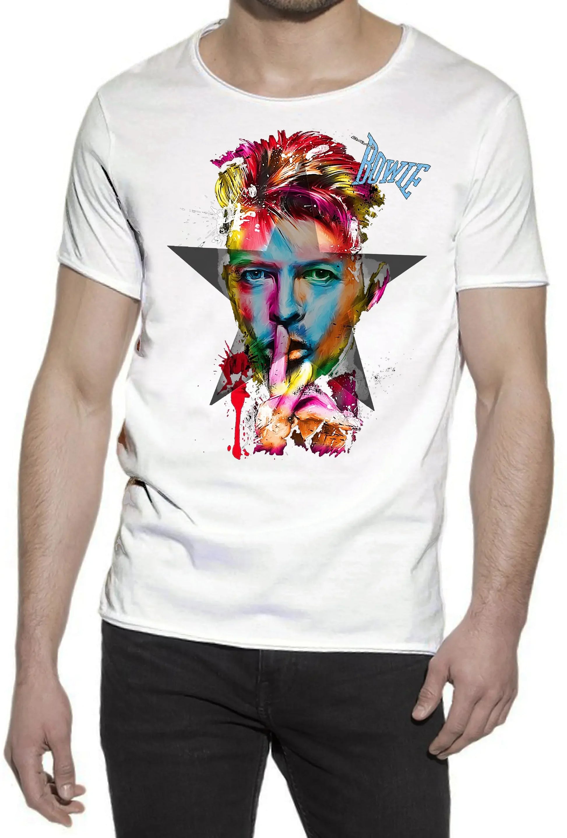T-shirt David Bowie The Legend - Cotone Fiammato - STREET STYLE