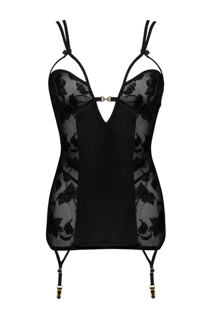 Delicate Lace & Velvet Chemise Beauty Night Xiomara - STREET STYLE