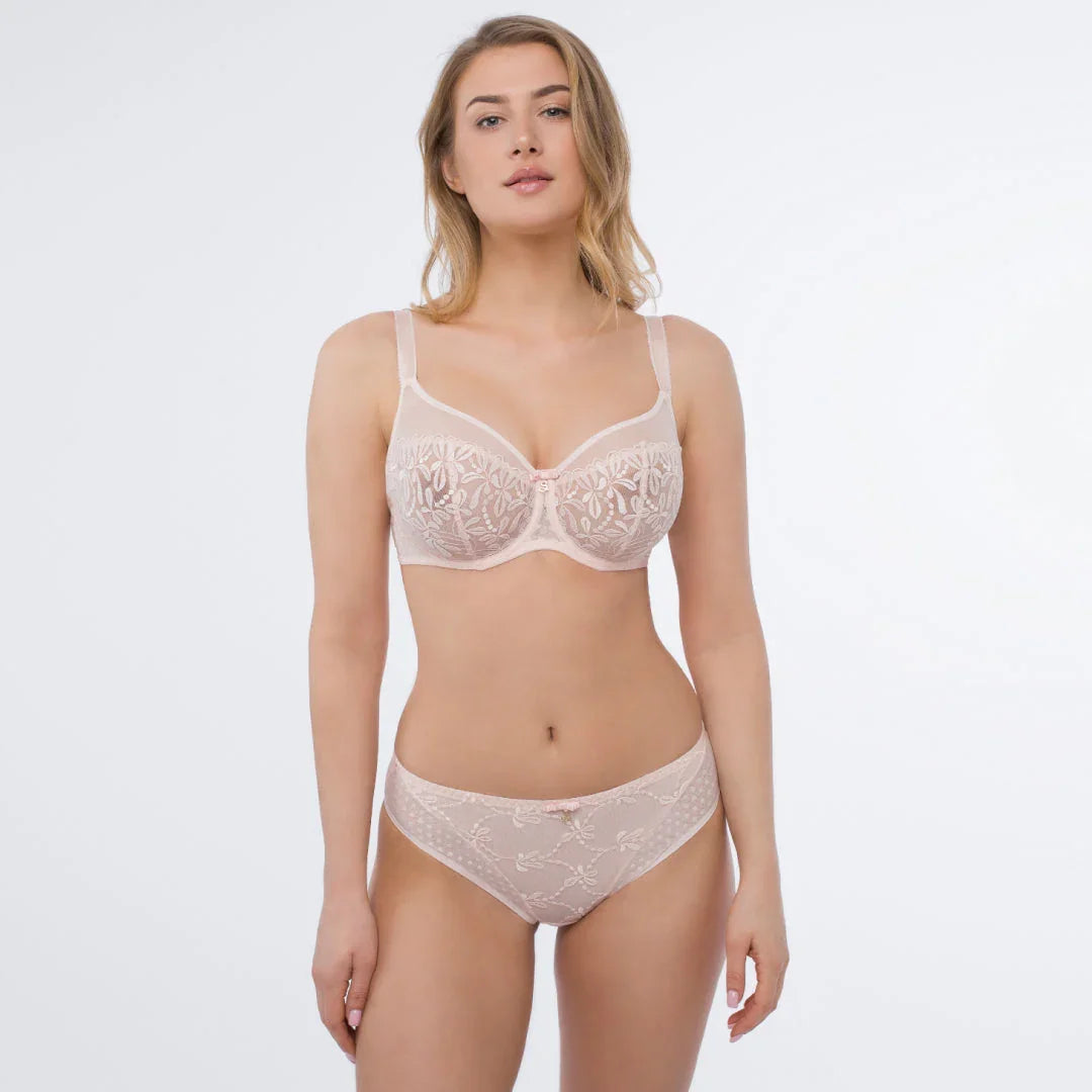 Sheer Mesh Tulle Embroidered Tanga Panty Donna - STREET STYLE