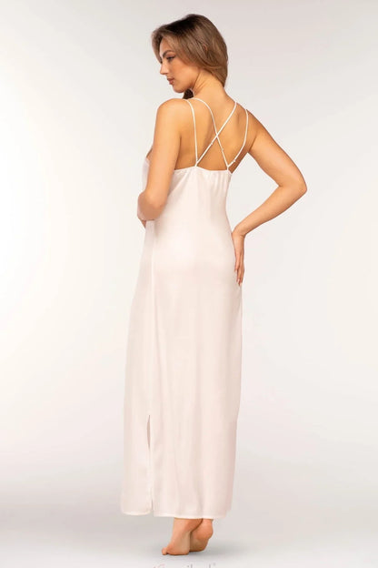 Satin Double-Strap Lace-Trim Slip Ginny - STREET STYLE