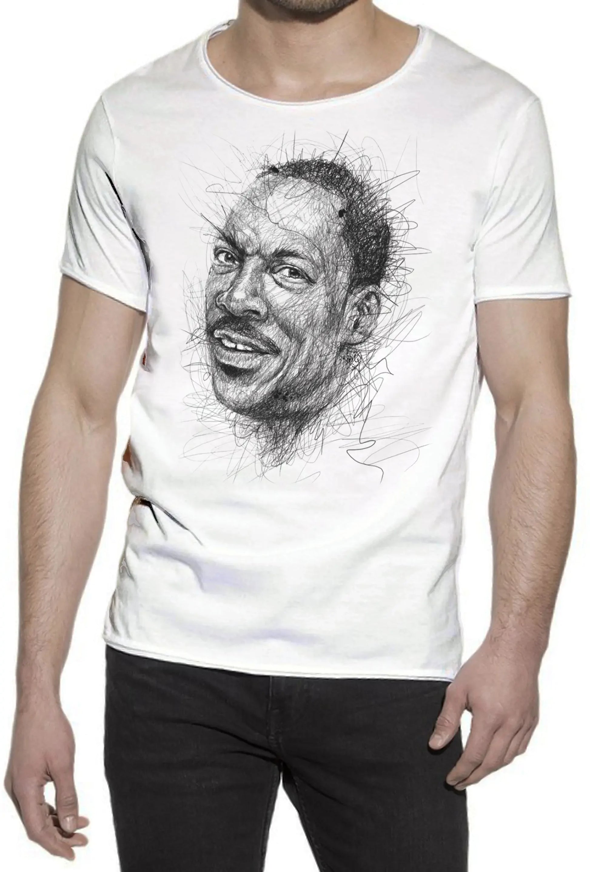 Eddie Murphy The Legend Stilizzato Soggetto Attore 18-37 T-shirt Urban Slub Men Uomo 100% Cotone Fiammato JK - STREET STYLE