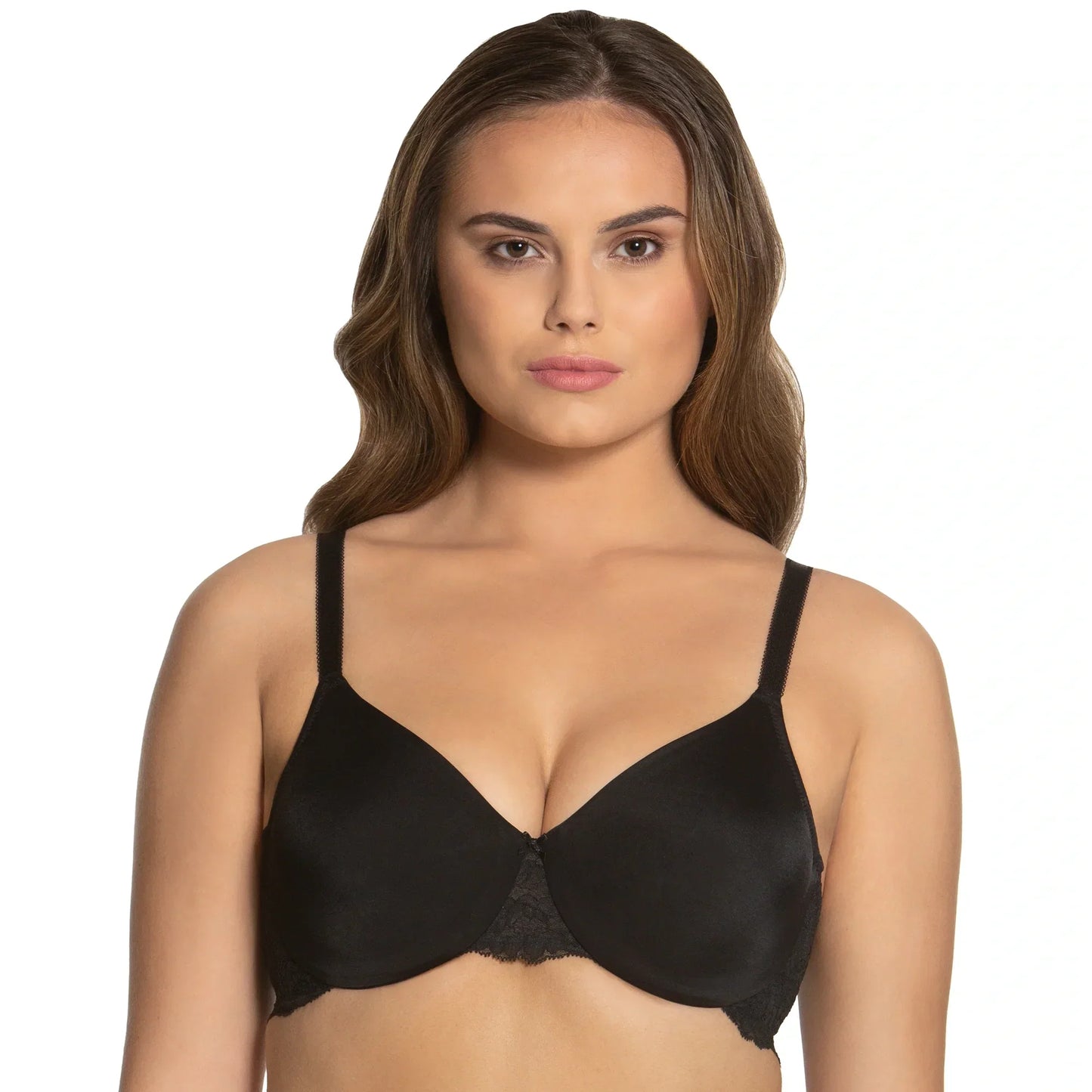 Everyday Hidden Underwire Seamless Lace Minimizer Lena Black - STREET STYLE