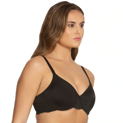 Everyday Hidden Underwire Seamless Lace Minimizer Lena Black - STREET STYLE