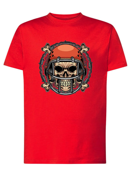 Football Skull Motor Tattoo 9041 T-shirt Urban Men Uomo 100% Cotone Pettinato JK - STREET STYLE