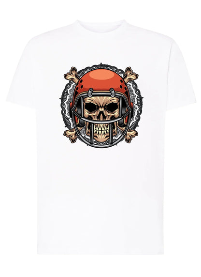 Football Skull Motor Tattoo 9041 T-shirt Urban Men Uomo 100% Cotone Pettinato JK - STREET STYLE