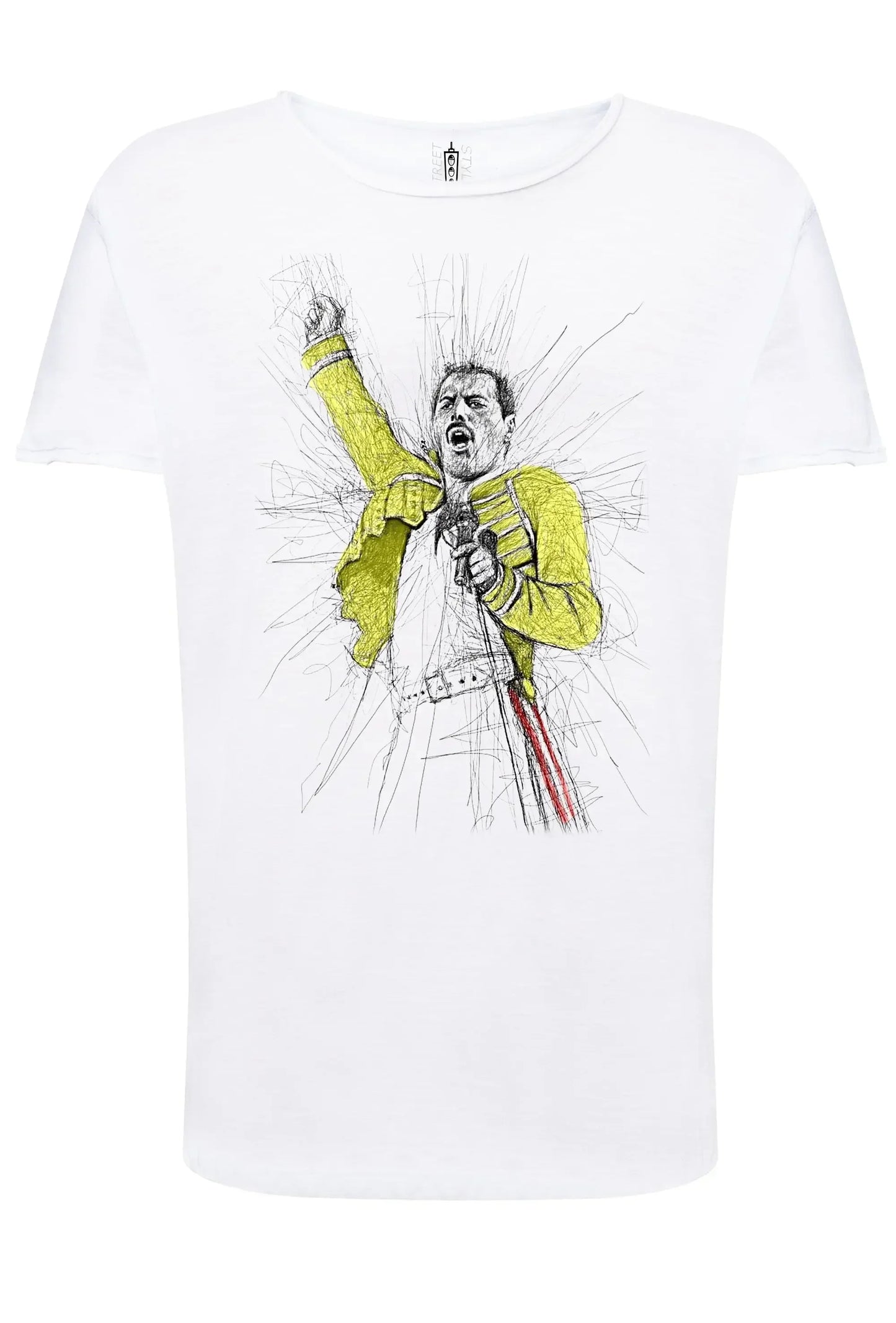 Freddy Mercury Color Artistico Stilizzato 18-58 T-shirt Urban Slub Men Uomo 100% Cotone Fiammato JK - STREET STYLE