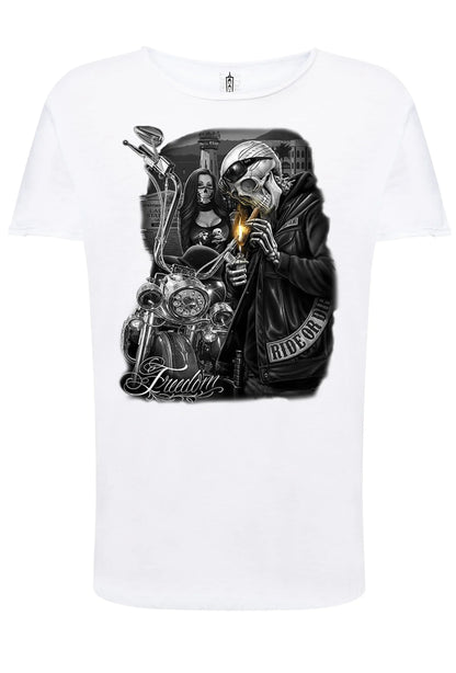 Freedom Tattoo Skull - T-shirt Uomo Cotone Fiammato - STREET STYLE