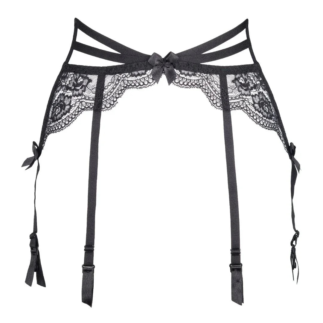 Axami French Kiss Sexy Sheer Lace Garter Belt - STREET STYLE