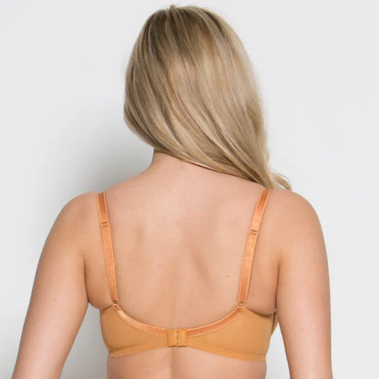 Gossard Glossies Lace Sheer Molded Bra Spiced Honey - STREET STYLE