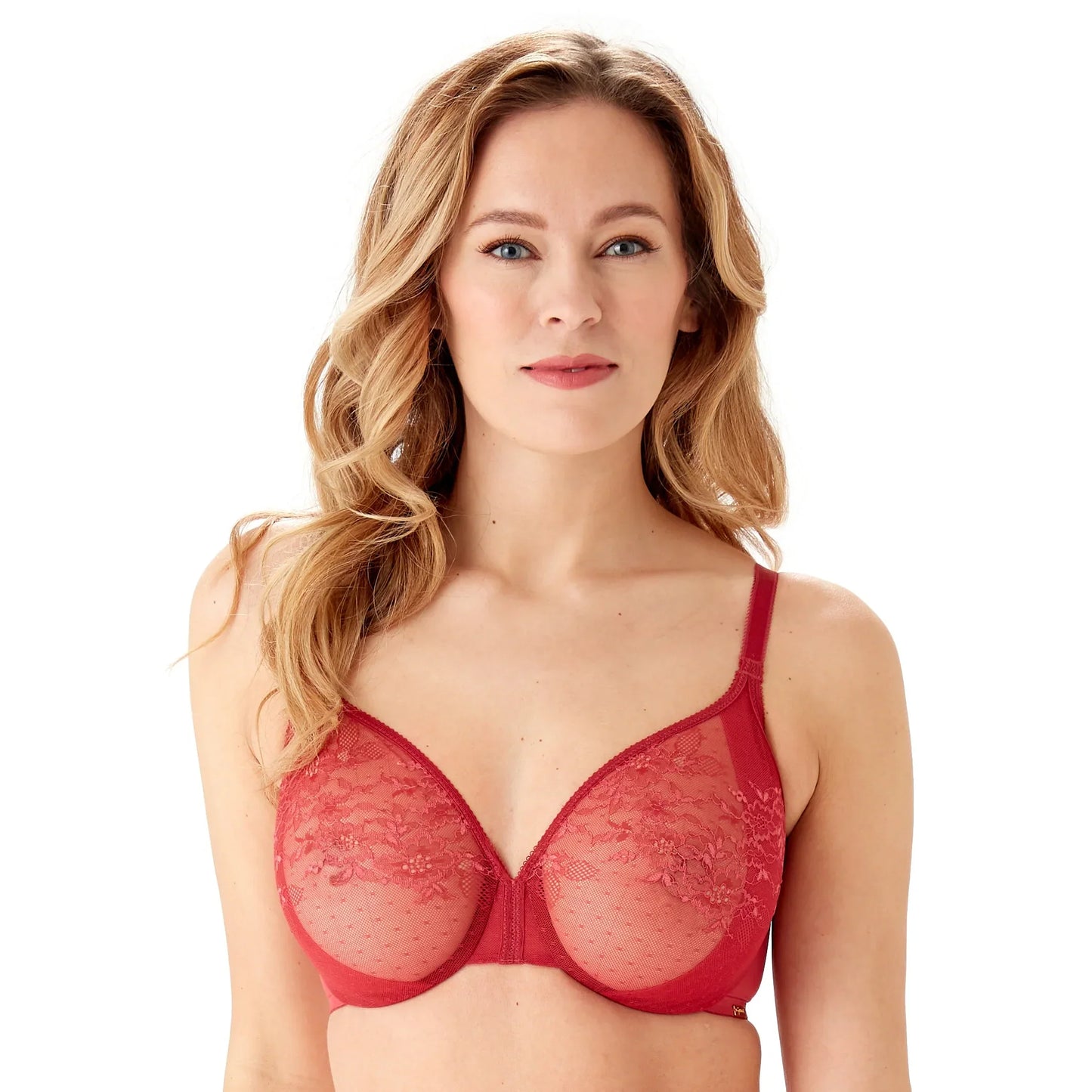 Gossard Glossies Lace Rasberry Blush Sheer Molded Bra - STREET STYLE