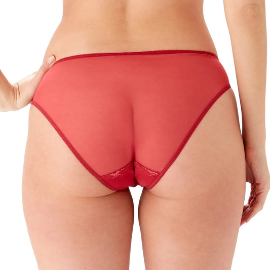 Gossard Glossies Lace Rasberry Blush Sheer Bikini Panty - STREET STYLE