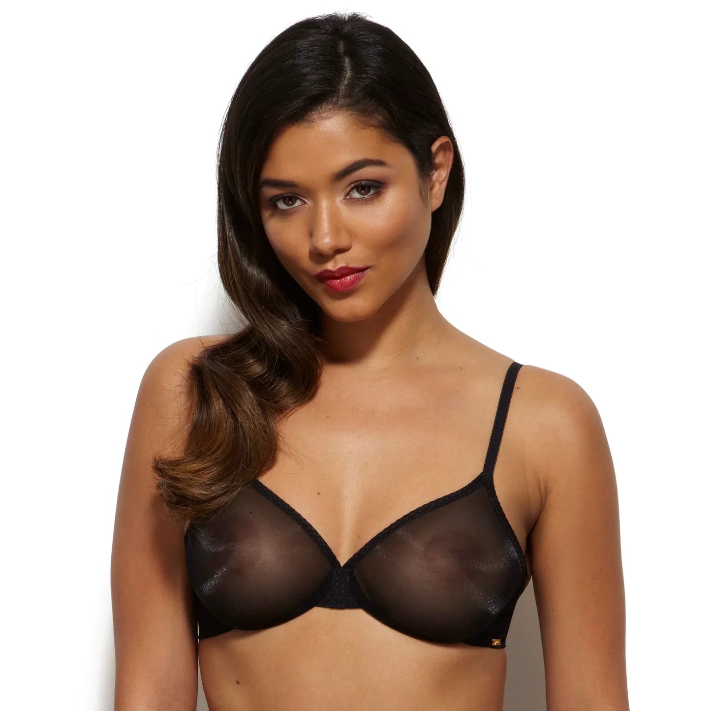 Sheer Molded Bra Gossard Glossies Black - STREET STYLE