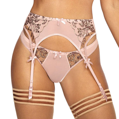Axami Copper Rose Sheer Mesh Thong Panty - STREET STYLE
