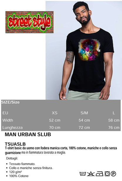 IT Clown Color Stilizzato 18-20-24 T-shirt Urban Slub Men Uomo 100% Cotone Fiammato JK - STREET STYLE