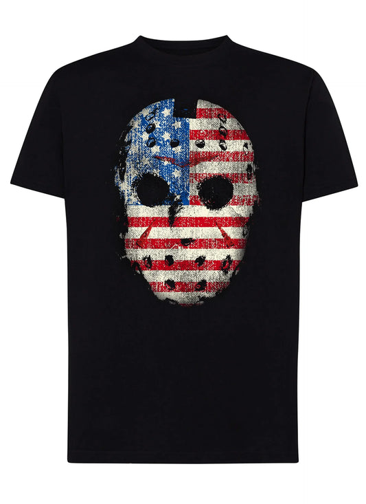 Jason Mask Black America Tattoo 10051 T-shirt Urban Men Uomo 100% Cotone Pettinato JK - STREET STYLE