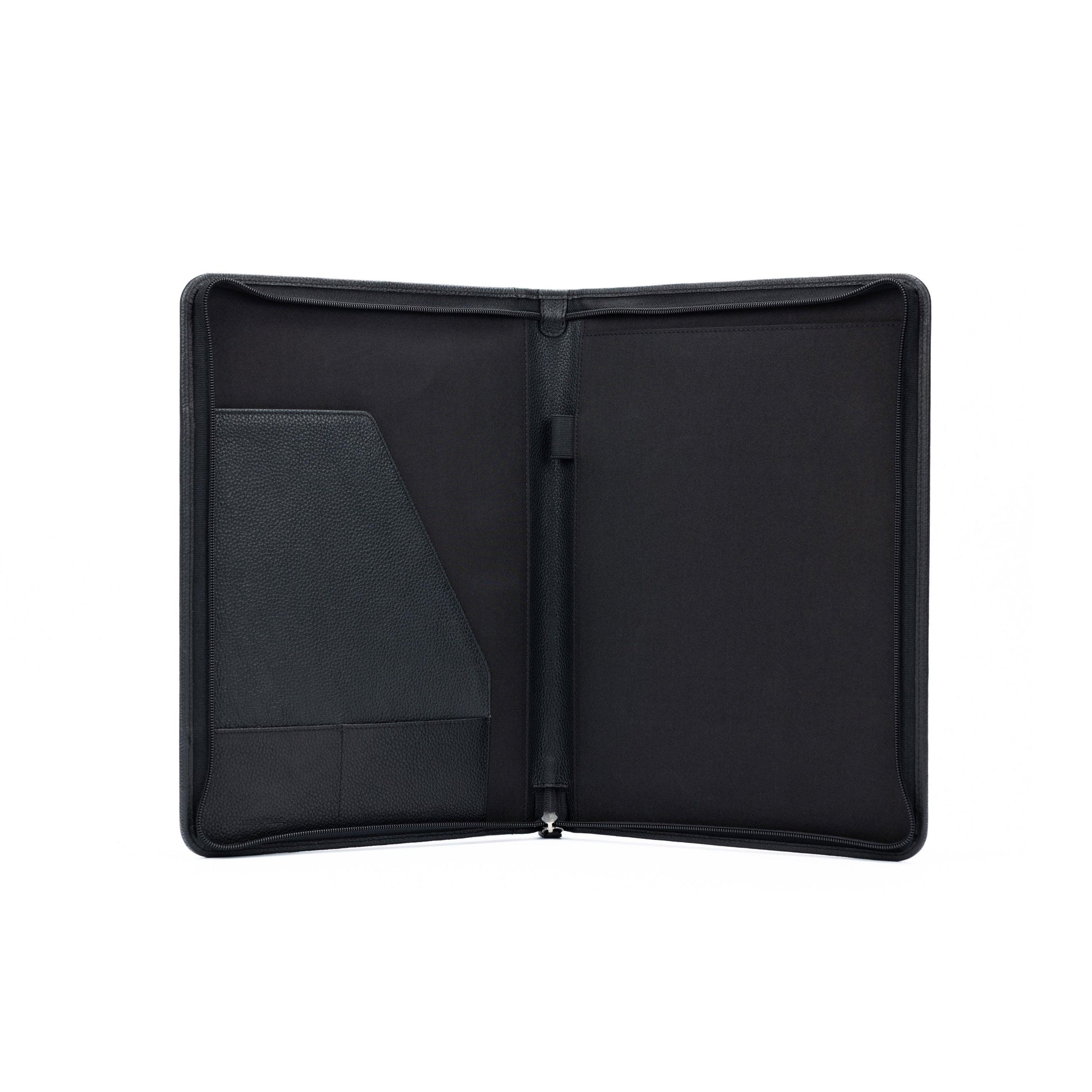 K0002AB | Portablocco in formato A4 in Vera Pelle pieno fiore, grana dollaro - Colore Nero - Dimensioni: cm 24 x 32 x 2 - Confezione: Sacchetto Tnt - STREET STYLE