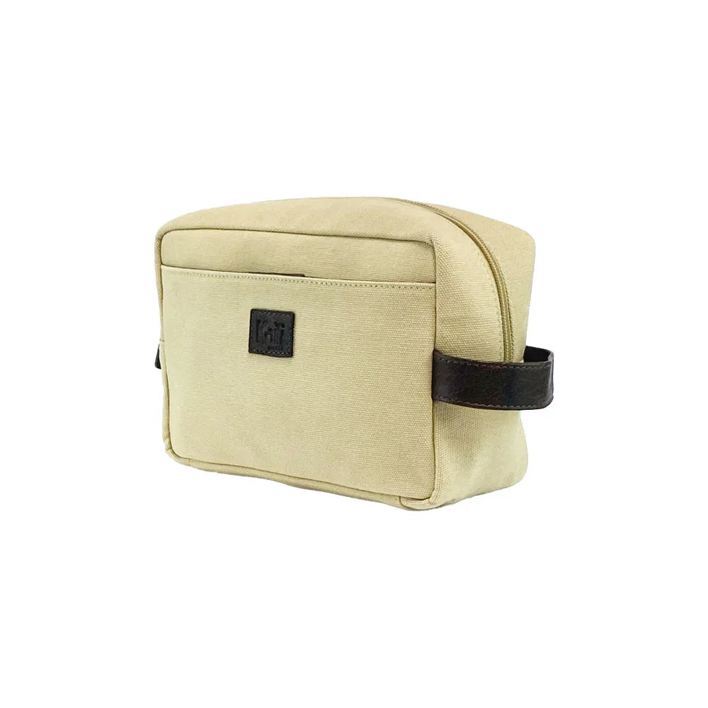 K0014GB | Beauty Case in Canvas/Vera Pelle pieno fiore, volanata. Colore Corda/Testa Moro. Maniglia laterale. Chiusura con lampo. Dimensioni: cm 24 x 15 x 9. Confezione: Sacchetto Tnt - STREET STYLE