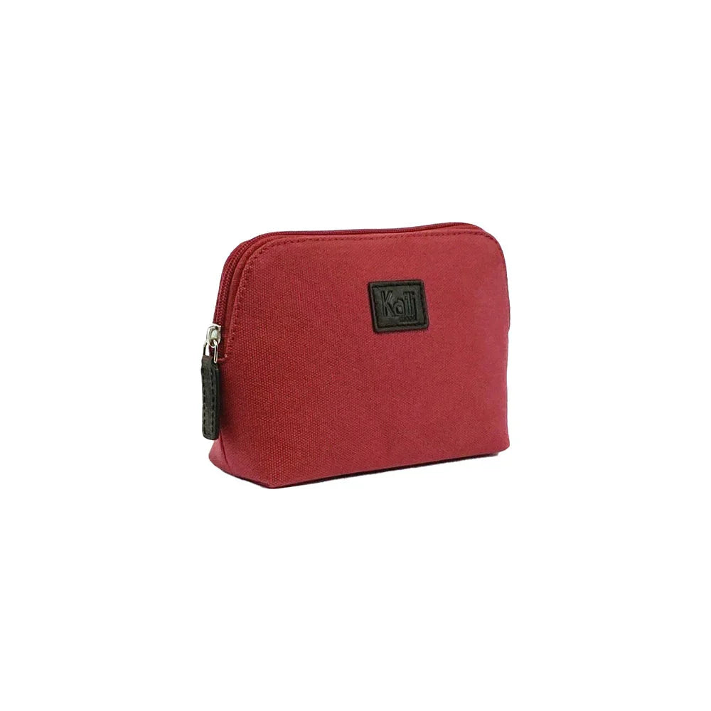 K0026XB | Pochette da Donna in Canvas/Vera Pelle pieno fiore Volanata - Colore Bordeaux/Testa Moro. Chiusura con lampo. Dimensioni: cm 17 x 13 x 6,5 - Confezione: Sacchetto Tnt - STREET STYLE