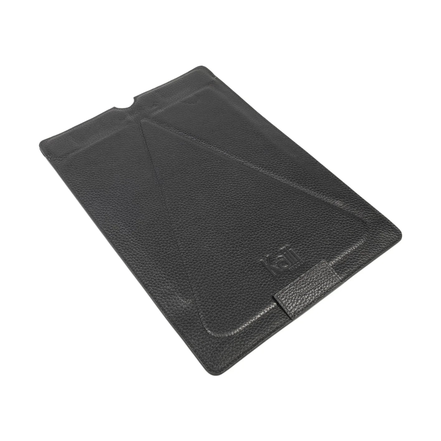 K0031AB | Modular Tablet Case/Support in Genuine Leather, full grain, dollar grain. Black colour. Closure with magnets. Dimensions: 22 x 31 cm. Packaging: TNT bag - STREET STYLE