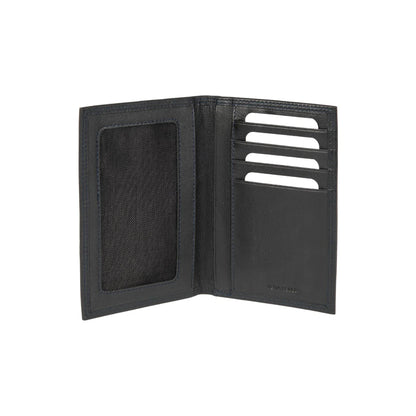 K10222AB | Porta Documenti + Passaporto in Vera Pelle pieno fiore, con leggera grana. Colore Nero. Dimensioni da chiuso: cm 10 x 14 x 1 - Confezione: Gift Box rigido fondo/coperchio - STREET STYLE