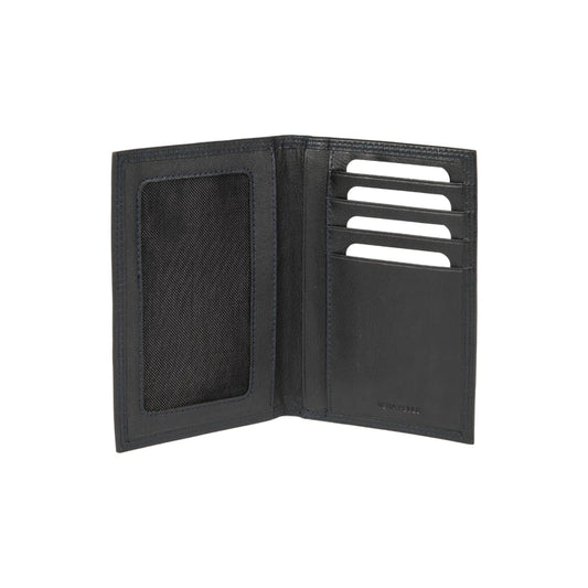 K10222AB | Porta Documenti + Passaporto in Vera Pelle pieno fiore, con leggera grana. Colore Nero. Dimensioni da chiuso: cm 10 x 14 x 1 - Confezione: Gift Box rigido fondo/coperchio - STREET STYLE