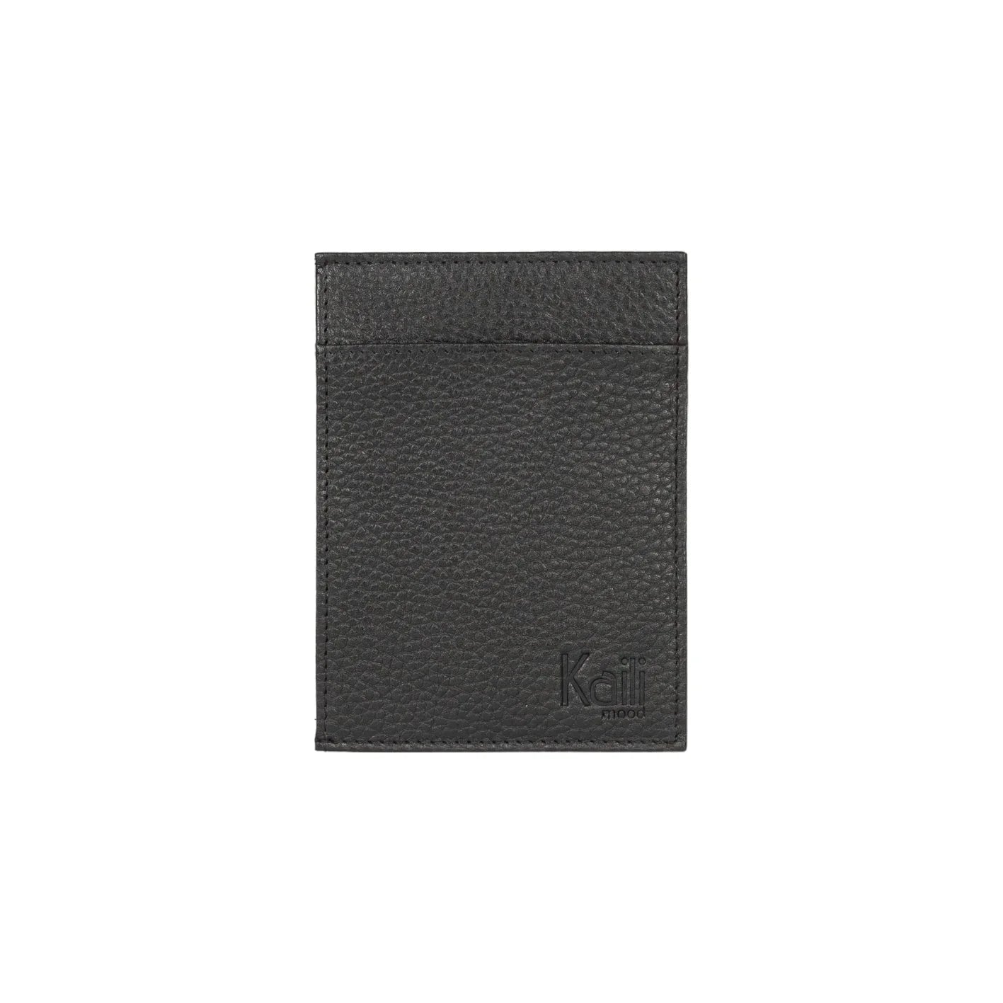 K10307AB | Document/Card Holder RFID Protection in Genuine Full Grain Leather, dollar grain. Black colour. Dimensions: 12 x 9 x 0.5 cm. Packaging: Rigid bottom/lid gift box - STREET STYLE