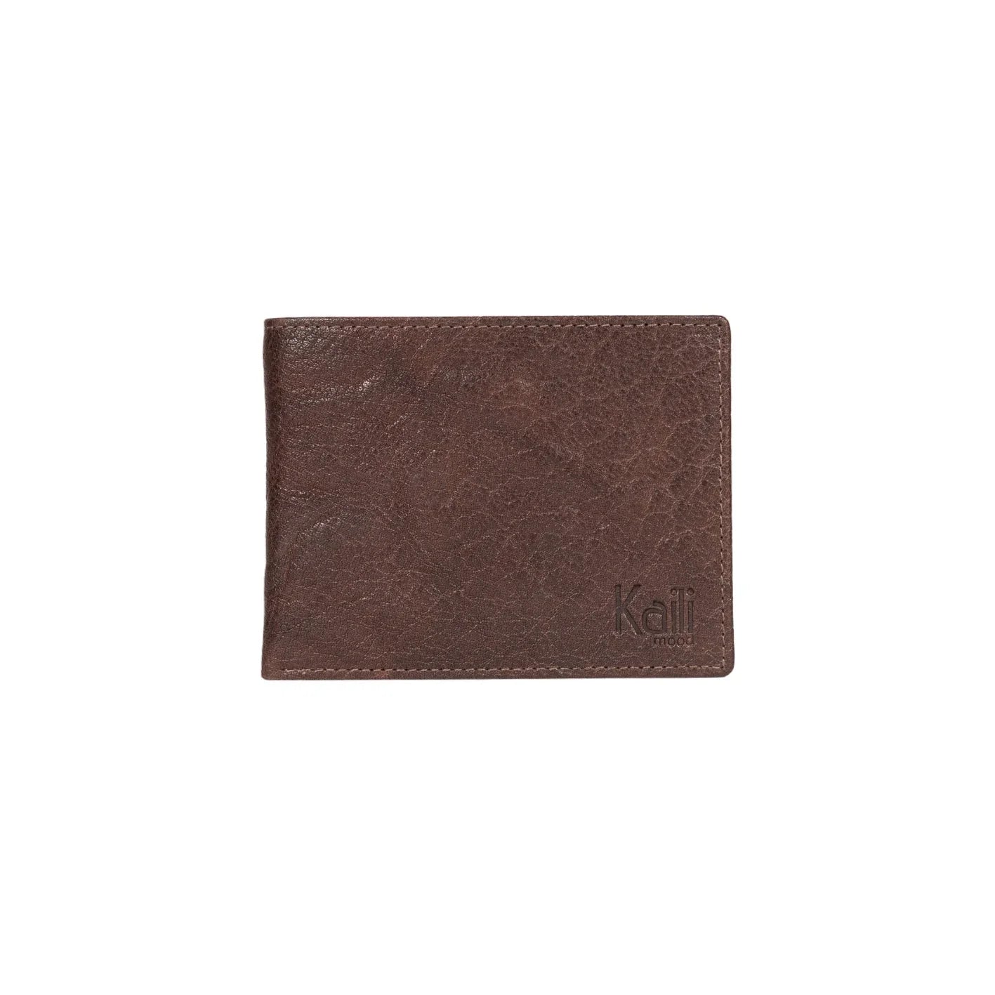 K10603BB | Men's wallet in genuine full grain leather, Volanata. Color dark brown. Pocket for coins. Dimensions when closed: 12.5 x 9.3 x 1 cm. Packaging: Rigid bottom/lid gift box - STREET STYLE