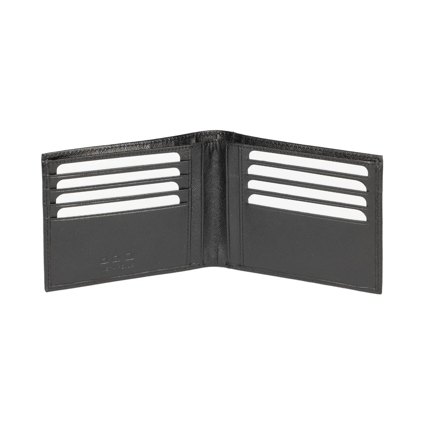 K10812AB | Men's Wallets in Saffiano Genuine Leather. Black colour. 8 credit card slots. Dimensions when closed: 12.5 x 9.5 x 1 cm. Packaging: Rigid bottom/lid gift box - STREET STYLE