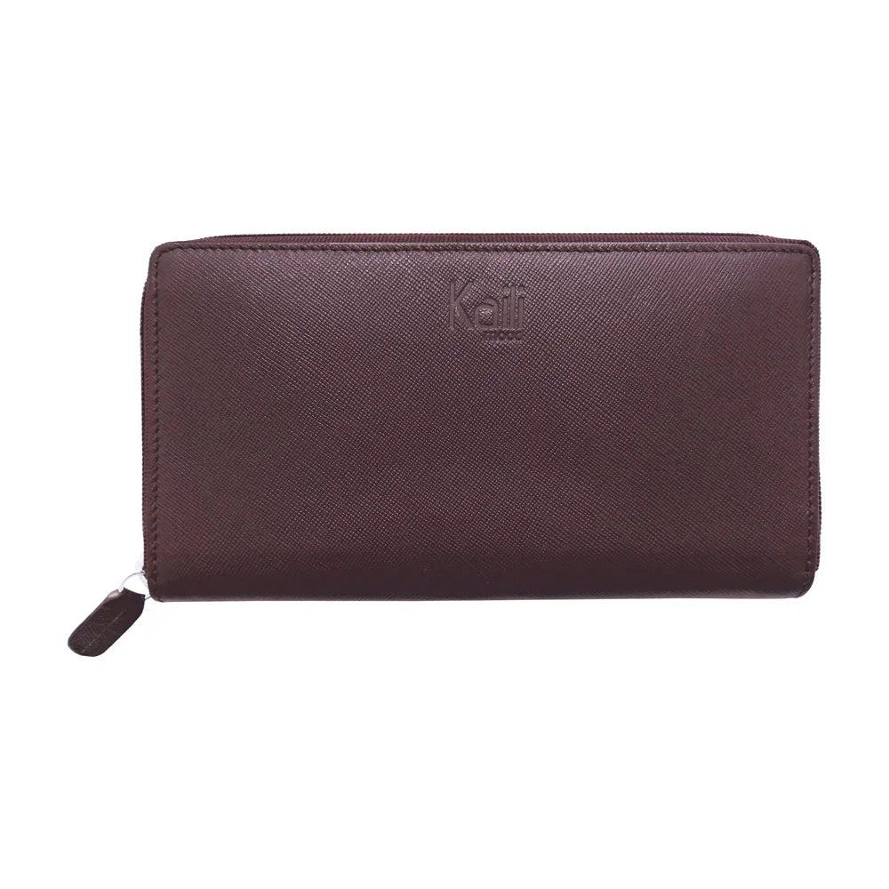 K10838XB | Portafogli Donna in Saffiano Vera Pelle. Colore Bordeaux. 6 slot per carte di credito. Dimensioni da chiuso: cm 18,5 x 10 x 2,5. Confezione: Gift Box rigido fondo/coperchio - STREET STYLE
