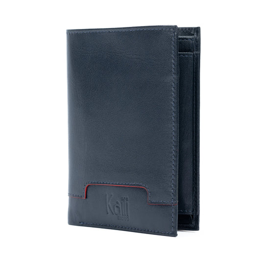 K11027DB | Men's Pocket Wallet in Genuine Leather Col. Blue - STREET STYLE