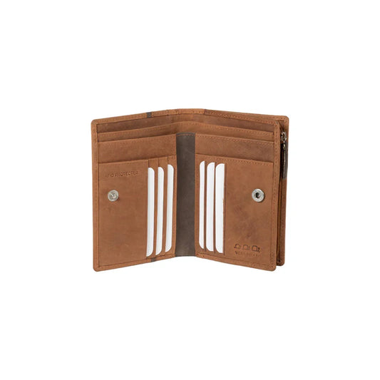 K12234UB | Women's Wallet in Genuine Full Grain Leather, Naked. Leather Color. RFID Protection. Closed Dimensions: 9.5 x 14 x 3 cm. Packaging: Gift box bottom/lid - STREET STYLE