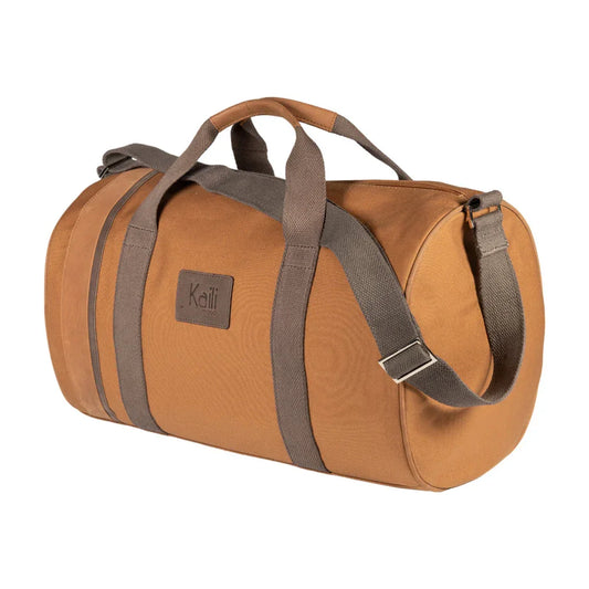 K2006UB | Travel Bag in 100% Cotton Canvas / Genuine Leather, full grain, Naked - Leather color, zip closure. Dimensions: 45 x 25 x 28 cm - Packaging: Tnt bag - STREET STYLE