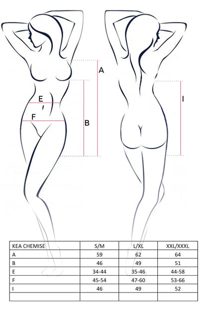 Sexy Sheer Mesh Chemise Casmir Kea Black - STREET STYLE