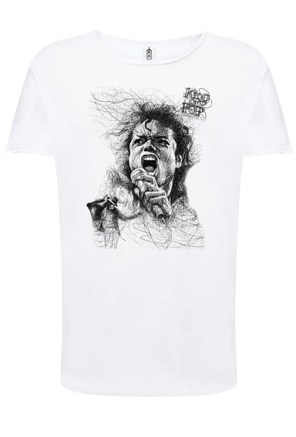 King of Pop The Legend Stilizzato Soggetto Cantante 18-42 T-shirt Urban Slub Men Uomo 100% Cotone Fiammato JK - STREET STYLE