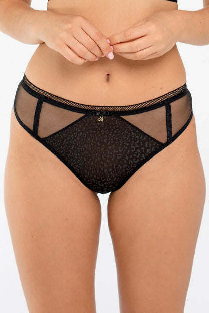 Transparent Tulle Brazilian Garter Panty Samanta Leo - STREET STYLE