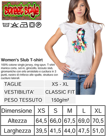T-shirt Papillons Stilizzato Donna — Cotone Bio - STREET STYLE