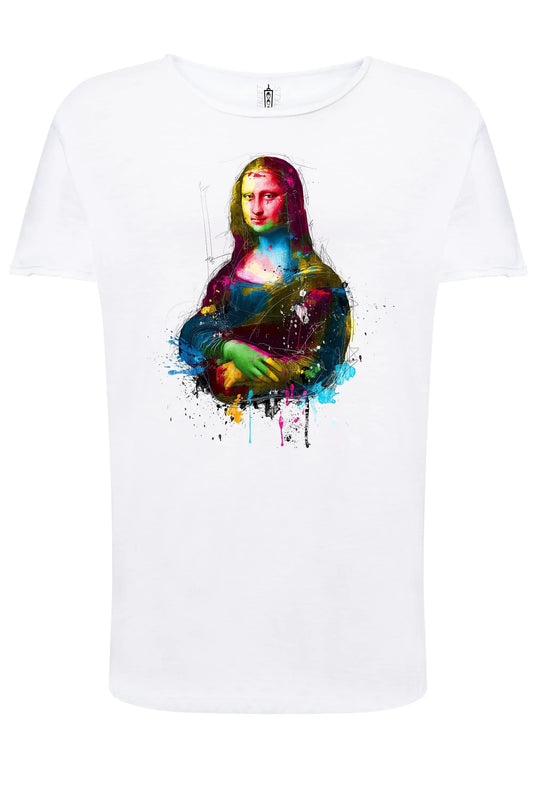 La Gioconda Art. Color Stilizzato 18-20-37 T-shirt Urban Slub Men Uomo 100% Cotone Fiammato JK - STREET STYLE