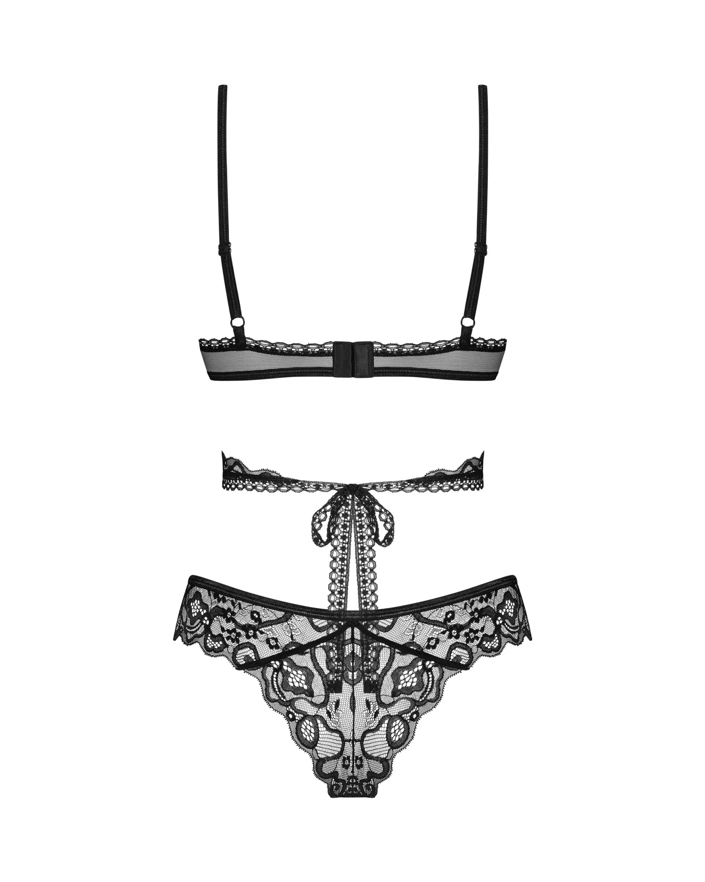 Soft Lace Bra & Sheer Thong Set Obsessive Blomentis - STREET STYLE