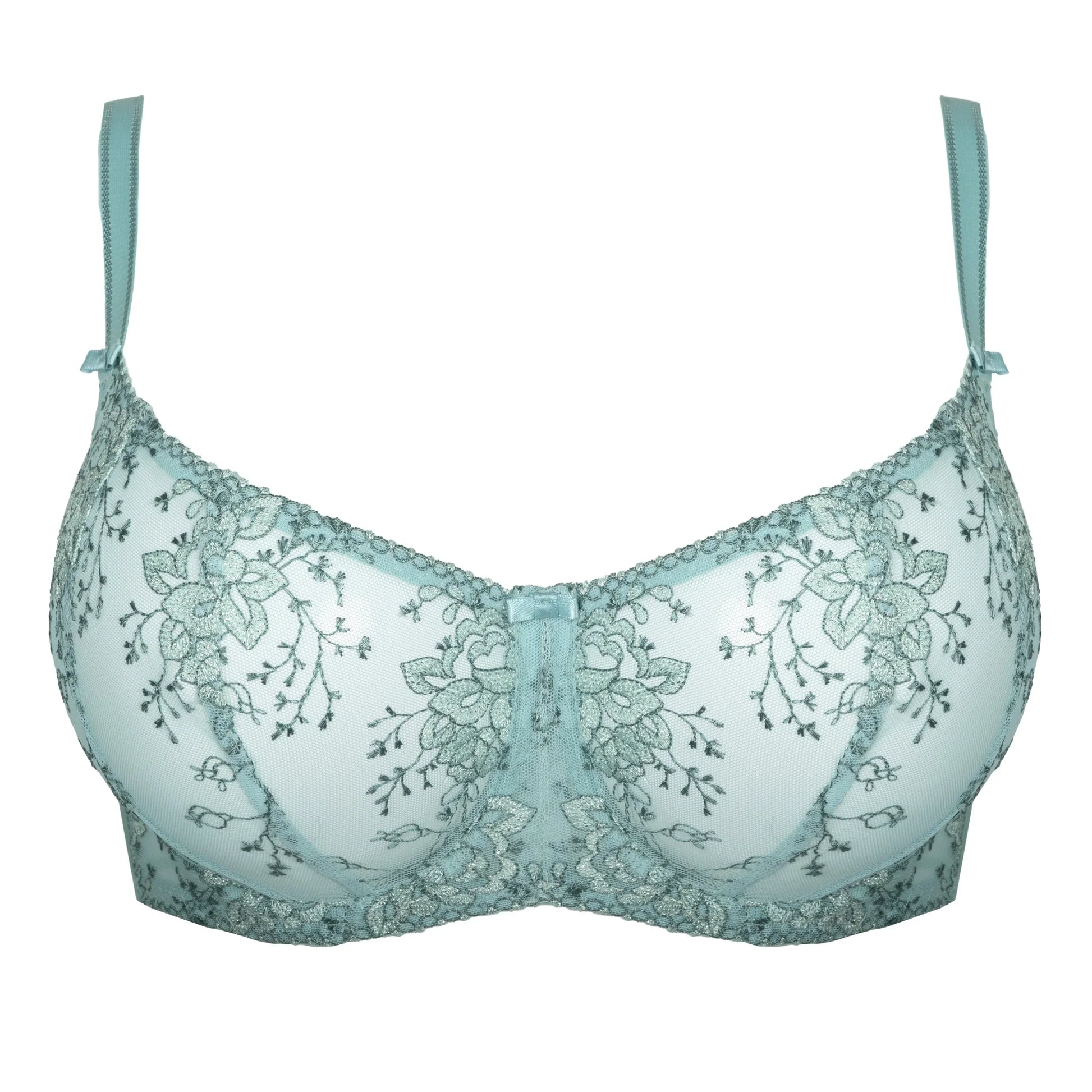 Sheer Embroidery Balconette Bra Laurel - STREET STYLE
