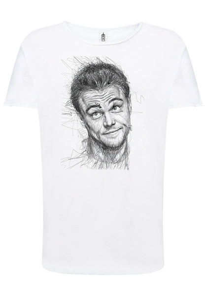 Leonardo DiCaprio The Legend Stilizzato Soggetto Attore 18-41 T-shirt Urban Slub Men Uomo 100% Cotone Fiammato JK - STREET STYLE