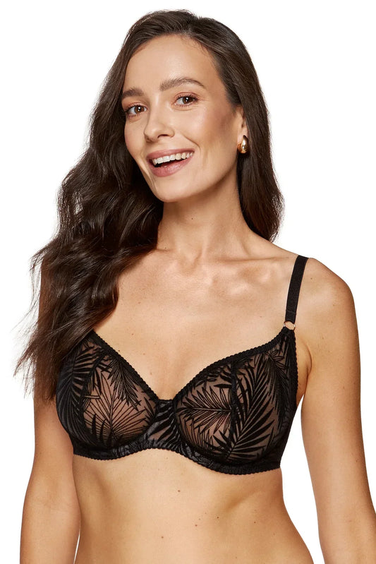 Sheer Mesh Plunge Bra Gorteks Mare - STREET STYLE