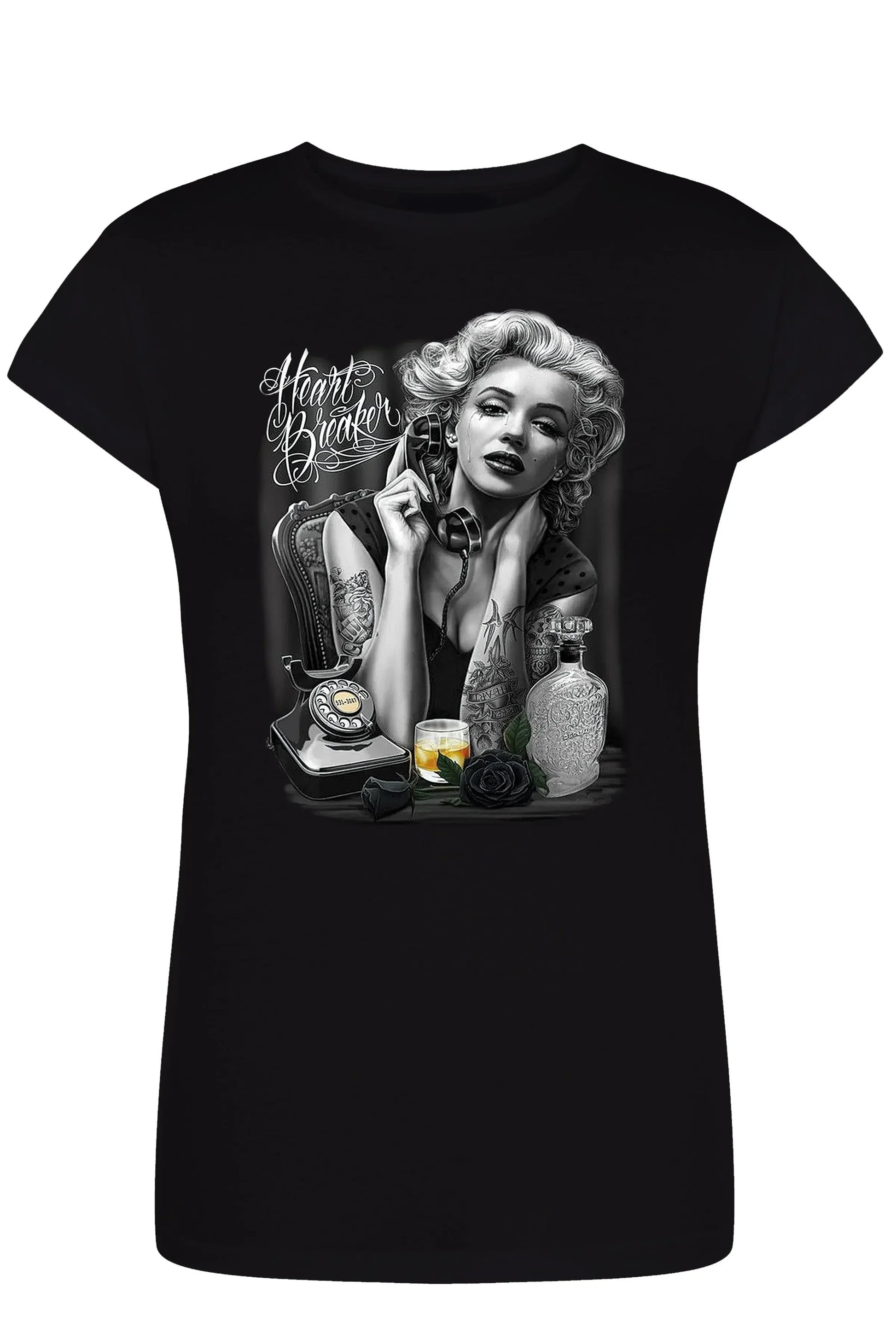Marilyn Monroe Heart Legend Soggetto Attrice Cantante 9033 Lady Donna 100% Cotone Pettinato JK - STREET STYLE
